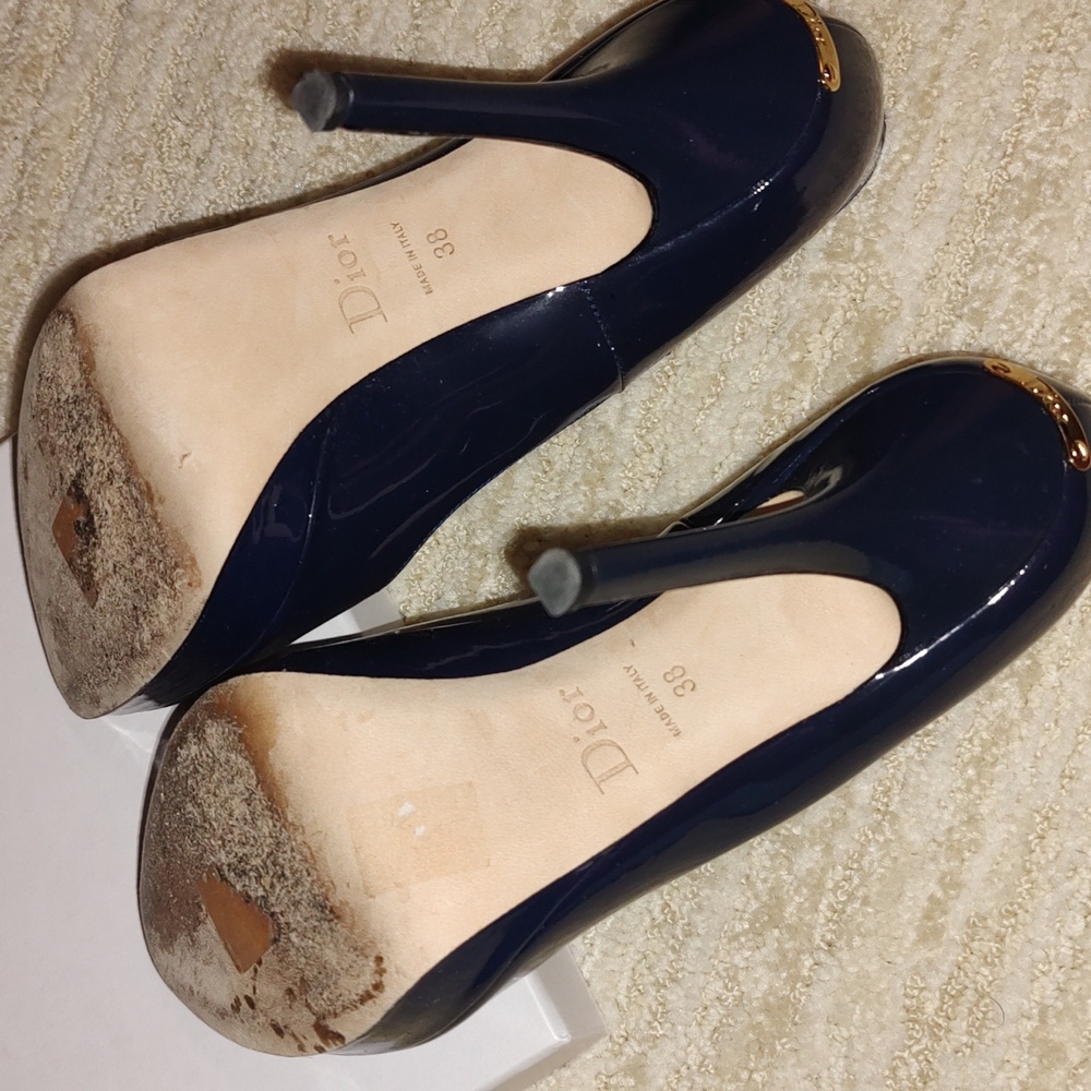Miss DIOR Escarpin11 Bleu Foncé 38 from Saks Fifth Avenue - Picture 15 of 17